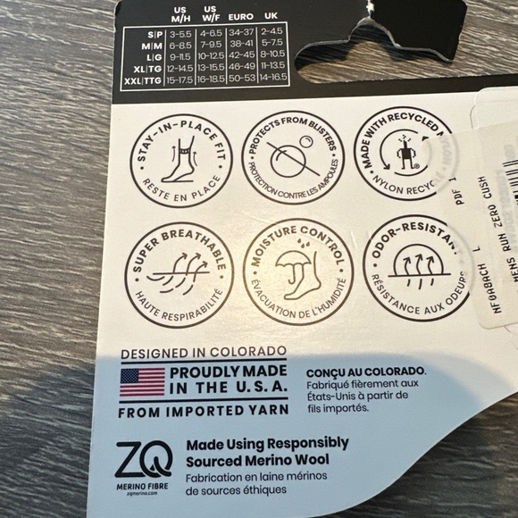 Smartwool X The North Face® Unisex Run Mid Crew Zero Cushion Large - Picture 5 of 5